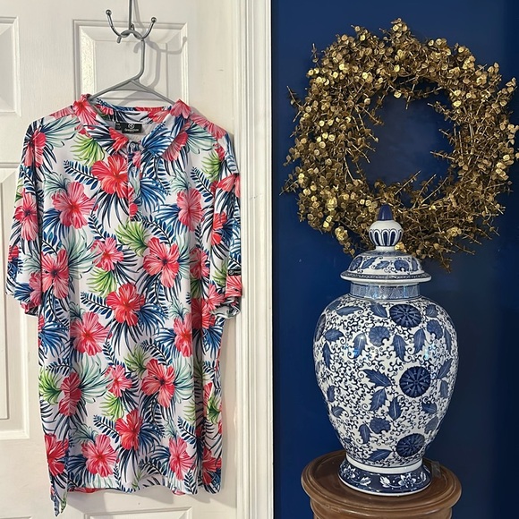 Men’s Greenside Golf Aloha Spring Performance Stretch Tropical Polo Size XXL - Picture 1 of 8